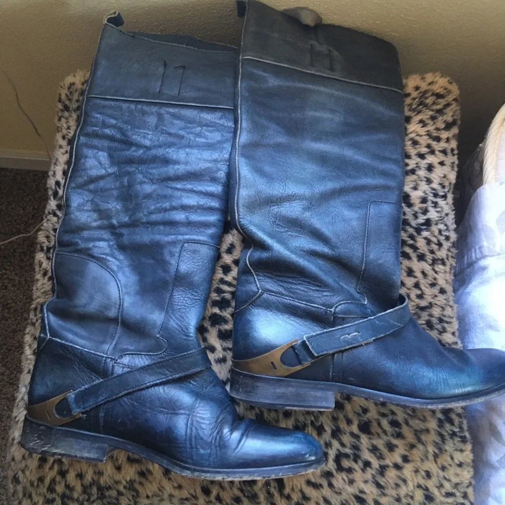 Golden Goose size 36 blue leather boots - Picture 2 of 10